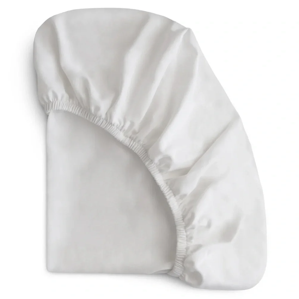 White and Gray 2ct Fitted Bassinet Sheets